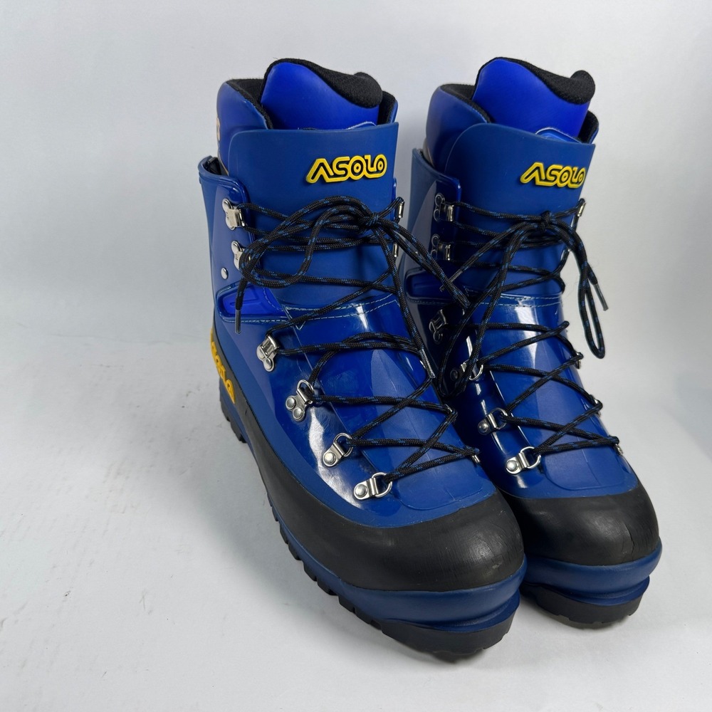 Asolo AFS Evoluzione Blue Plastic Mountaineering Boots Mens 10.5 Made in Italy - Picture 15 of 16